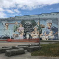 Current state of Tim White's country music mural in Bristol, TN