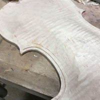 Back being carved for Barie fiddle #2