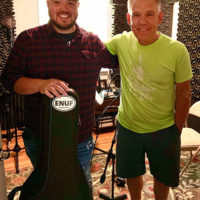 Trey Hensley with Tim Raybon in the studio tracking Hello Sunshine for Merle Monroe