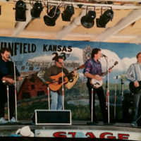 Winfield, KS Walnut Valley Festival, 1996: L-R Danny Roberts, Ken White, Richie Dotson and Ray