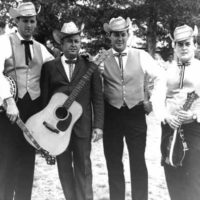 Bill Emerson, Jimmy Martin, Bill Yates, and Bill Torbert at the first bluegrass festival in Fincastle, VA - September 1965