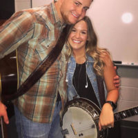 Jake and Ally at a bluegrass show