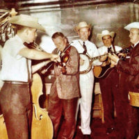 Curtis McPeake with Bill Monroe backstage at the Opry in 1962
