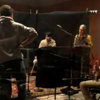 Maestro Keith Little in the studio with Crying Uncle