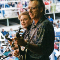 John Hickman with a young Chris Thile in California