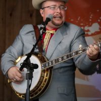 Jereme Brown with Po' Ramblin' Boys at the Spring 2021 Gettysburg Bluegrass Festival - photo by Frank Baker