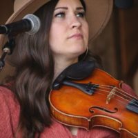 Heidi Greer with Tim Shelton Syndicate at the May 2021 Gettysburg Bluegrass Festival - photo by Frank Baker