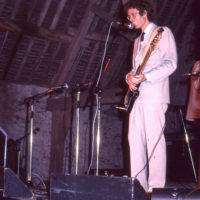 Nick Forster with Hot Rize at Coulommiers, May 12, 1980 - photo by Charley Sifaqui
