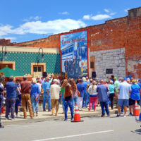 Dedication of The Easter Brothers mural in Mt Airy, NC (5/15/21) - photo by Robbie Curlee