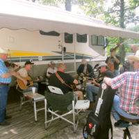 Campground jammers at the 2019 Armuchee Bluegrass Festival