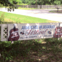 Entrance sign to the Armuchee Bluegrass Festival
