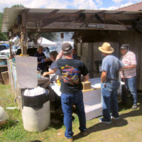 The kitchen was moved outside to avoid crowds in the cafeteria at the 2019 Armuchee Bluegrass Festival