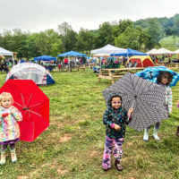 Fun in the rain at DelFest Lite (Memorial Day weekend 2021) - photo © Tara Linhardt