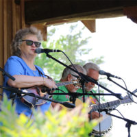 Lorraine Jordan with Carolina Road at the 2021 Willow Oak Bluegrass Festival - photo by Laura Ridge