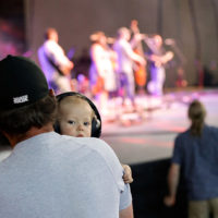 Enjoying music with ear protection at Yonder Mountain String Band at Gerald R. Ford Amphitheater in Vail, Co (June 10, 2021) - photo © 529 Photography
