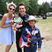 Chris Malpass and family at the 2021 Willow Oak Bluegrass Festival - photo by Laura Ridge