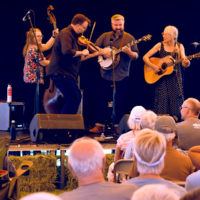 Laurie Lewis & The Right Hands at the 2021 High Mountain Hay Fever Bluegrass Festival - photo by Kevin Slick