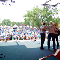 Red Mountain Boys do the Sunday Gospel show at RockyGrass 2021 - photo by Kevin Slick