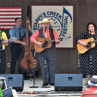 Junior Sisk at the 2021 Starvy Creek Summer Bluegrass Festival - photo by Charlie Herbst