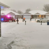 Billy Troy heads for the hospital during an Omaha snowstorm