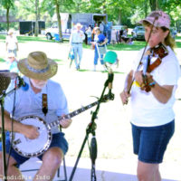 Fiddling' Dixie and Jesse Riley at the 2021 Blissfield Bluegrass on the River (8/14/21) - photo © Bill Warren