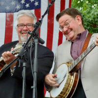 Jeff Parker and Joe Mullins with The Radio Ramblers at the 2021 Musicians Against Childhood Cancer festival - photo by Daniel Mullins