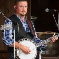 Justin Jenkins with Grasstowne at the Summer 2021 Gettysburg Bluegrass Festival - photo by Frank Baker