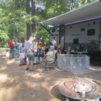Jammers in the campgrounds at the Labor Day 2021 Armuchee Bluegrass Festival