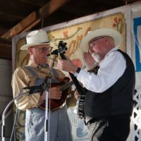 Mike Compton and Joe Newberry at the 2021 Delaware Valley Bluegrass Festival - photo by Frank Baker