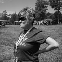 Bluegrass Today writer, Sandy Hatley, Camp Spring Bluegrass Festival, North, Carolina. Saturday September 4th, 2021 - photo by Jeromie Stephens