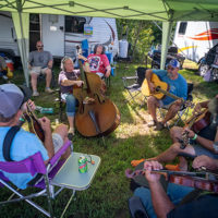 Campsite jam, Saturday September 4th, 2021. Camp Springs, North Carolina - photo by Jeromie Stephens