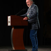 IBMA Board President Mike Simpson addresses the membership (WOB '21) - photo © Bill Reaves