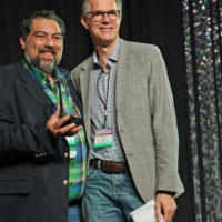 Greg Blake and Chris Jones at the 2021 IBMA Industry Awards - photo © Bill Reaves