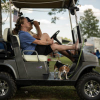 Golf Card doggie, Saturday September 4th, 2021. Camp Springs, North Carolina - photo by Jeromie Stephens