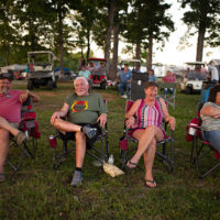 Hillside family enjoying cool temps and music, Saturday September 5th, 2021. Camp Springs, North Carolina - photo by Jeromie Stephens