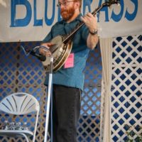 Mark Delaney with Danny Paisley at the 2021 Delaware Valley Bluegrass Festival - photo by Frank Baker