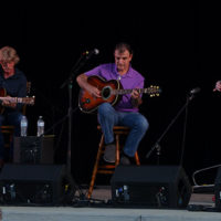 Richard Bennett, Wyatt Rice, and Jordan Rice, at the 2021 Camp Springs Bluegrass Festival - photo by Gary Hatley