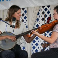 Allison de Groot & Tatiana Hargreaves at the 2021 Delaware Valley Bluegrass Festival - photo by Frank Baker