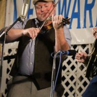 Jim VanCleve with Appalachian Road Show at the 2021 Delaware Valley Bluegrass Festival - photo by Frank Baker