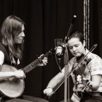 Alison de Groot & Tatiana Hargeaves at World of Bluegrass 2021 - photo © Tara Linhardt