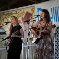 Justyna and Irene Kelley at the 2021 Delaware Valley Bluegrass Festival - photo by Frank Baker