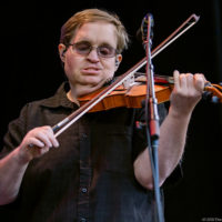 Michael Cleveland with Béla Fleck's My Bluegrass Heart at FreshGrass 2021 - photo © Dave Hollender