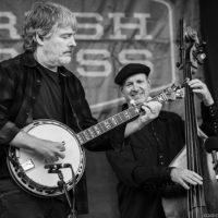 Béla Fleck and Mark Schatz with Béla Fleck's My Bluegrass Heart at FreshGrass 2021 - photo © Dave Hollender