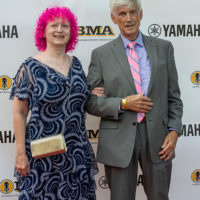 Barb Deiderich and Tom Gray on the red carpet at the 2021 IBMA Bluegrass Music Awards - photo © Bill Reaves