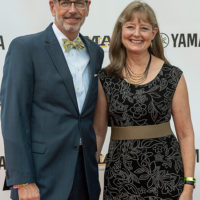 Paul and Alys Schiminger on the red carpet at the 2021 IBMA Bluegrass Music Awards - photo © Bill Reaves