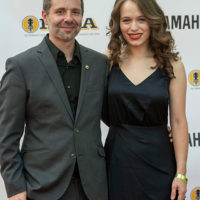 Scott and Lauren Napier on the red carpet at the 2021 IBMA Bluegrass Music Awards - photo © Bill Reaves