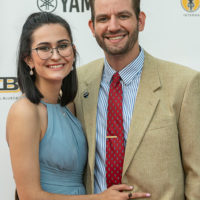 Santana and Daniel Mullins on the red carpet at the 2021 IBMA Bluegrass Music Awards - photo © Bill Reaves