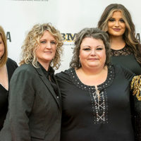 Sister Sadie on the red carpet at the 2021 IBMA Bluegrass Music Awards - photo © Bill Reaves