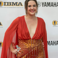 Vickie Vaughn on the red carpet at the 2021 IBMA Bluegrass Music Awards - photo © Bill Reaves