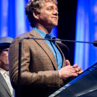 Travis Book at the 2021 IBMA Bluegrass Music Awards - photo by Bill Reaves